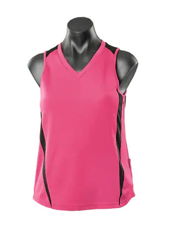Aussie Pacific Eureka Ladies Singlet 2104 Casual Wear Aussie Pacific Hot Pink/Black 8